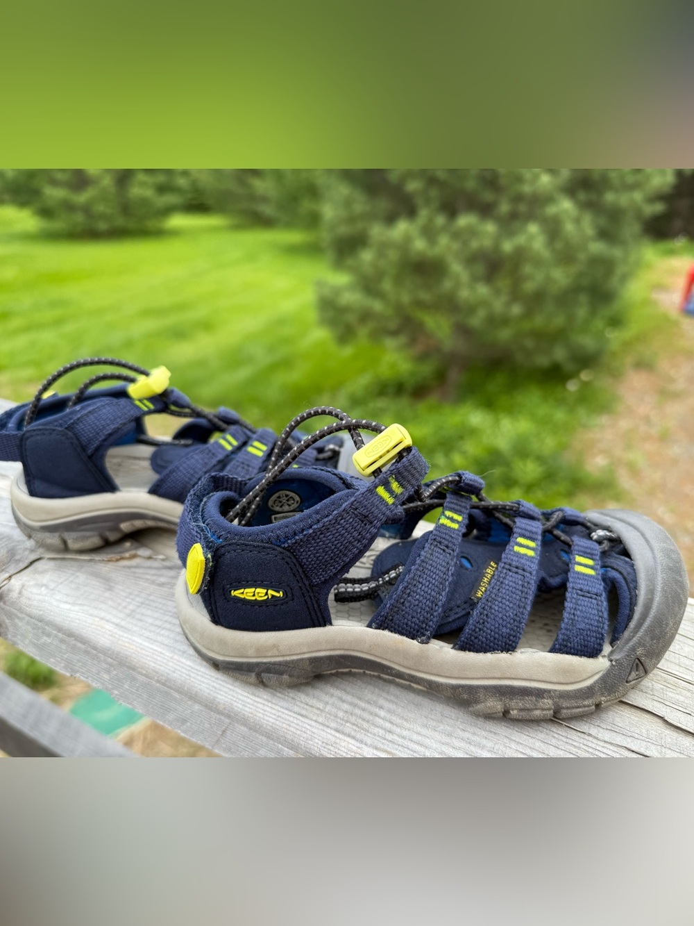 KEEN Navy and Yellow Kids' Sport Sandals